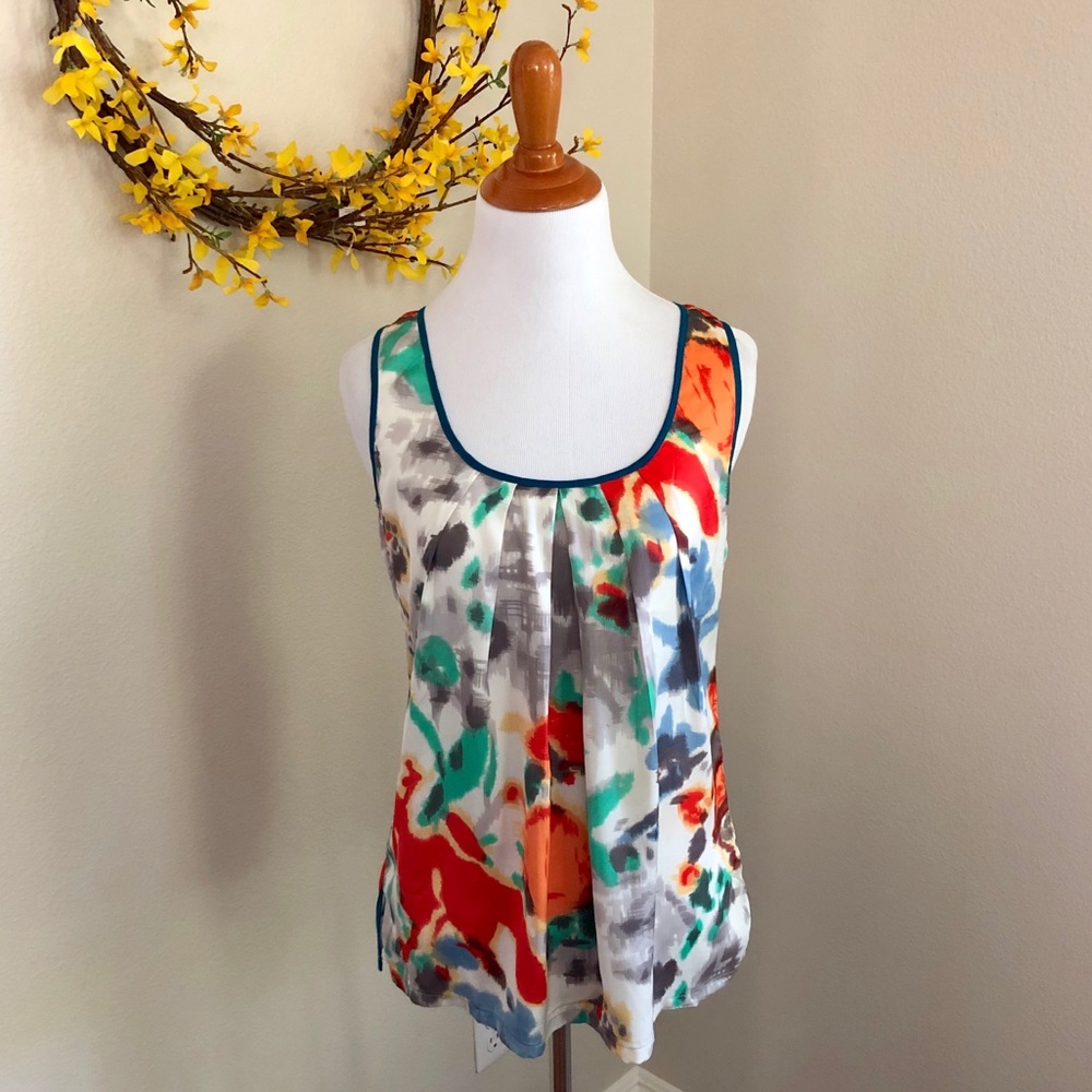 Anthropologie Fei Liquid Bouquet Tank Watercolor